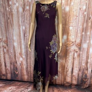 Floral Sleeveless Dress - Purple